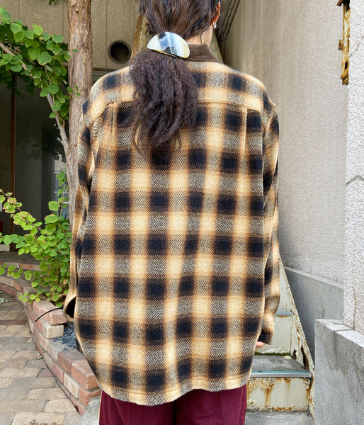 nowos/CHECK SHIRT(BROWN)