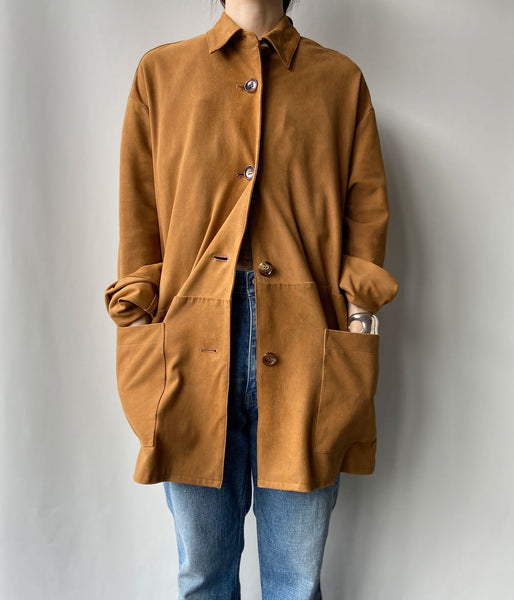 nowos/SHEEP SUEDE SHIRT(BEIGE)
