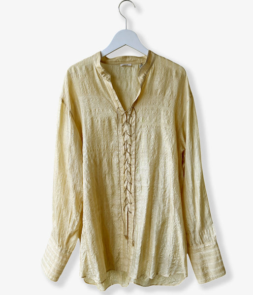 nowos/LACE UP SHIRT(BEIGE)