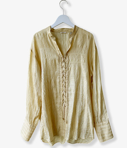 nowos/LACE UP SHIRT(BEIGE)