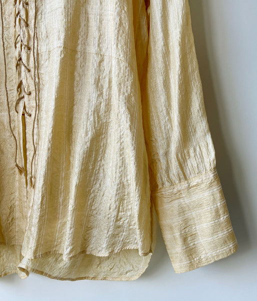 nowos/LACE UP SHIRT(BEIGE)