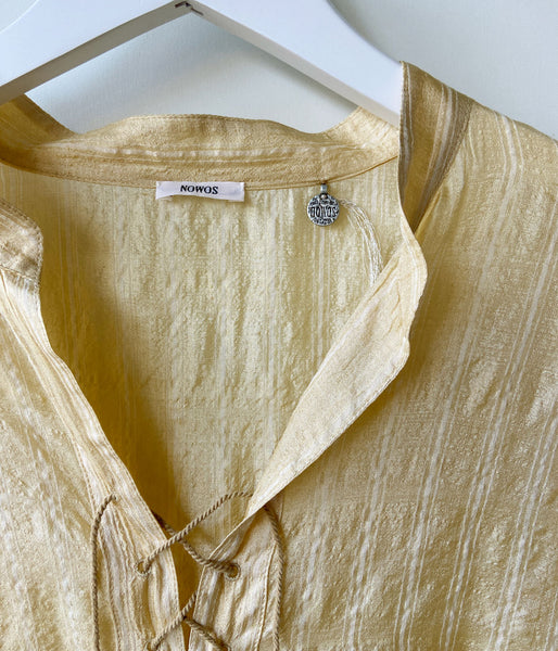 nowos/LACE UP SHIRT(BEIGE)