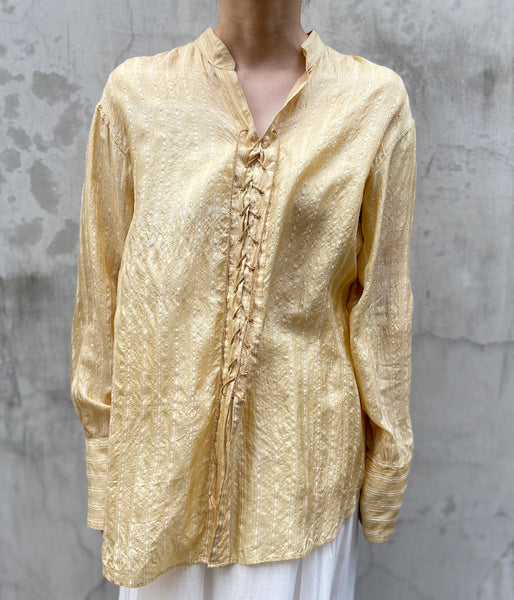 nowos/LACE UP SHIRT(BEIGE)