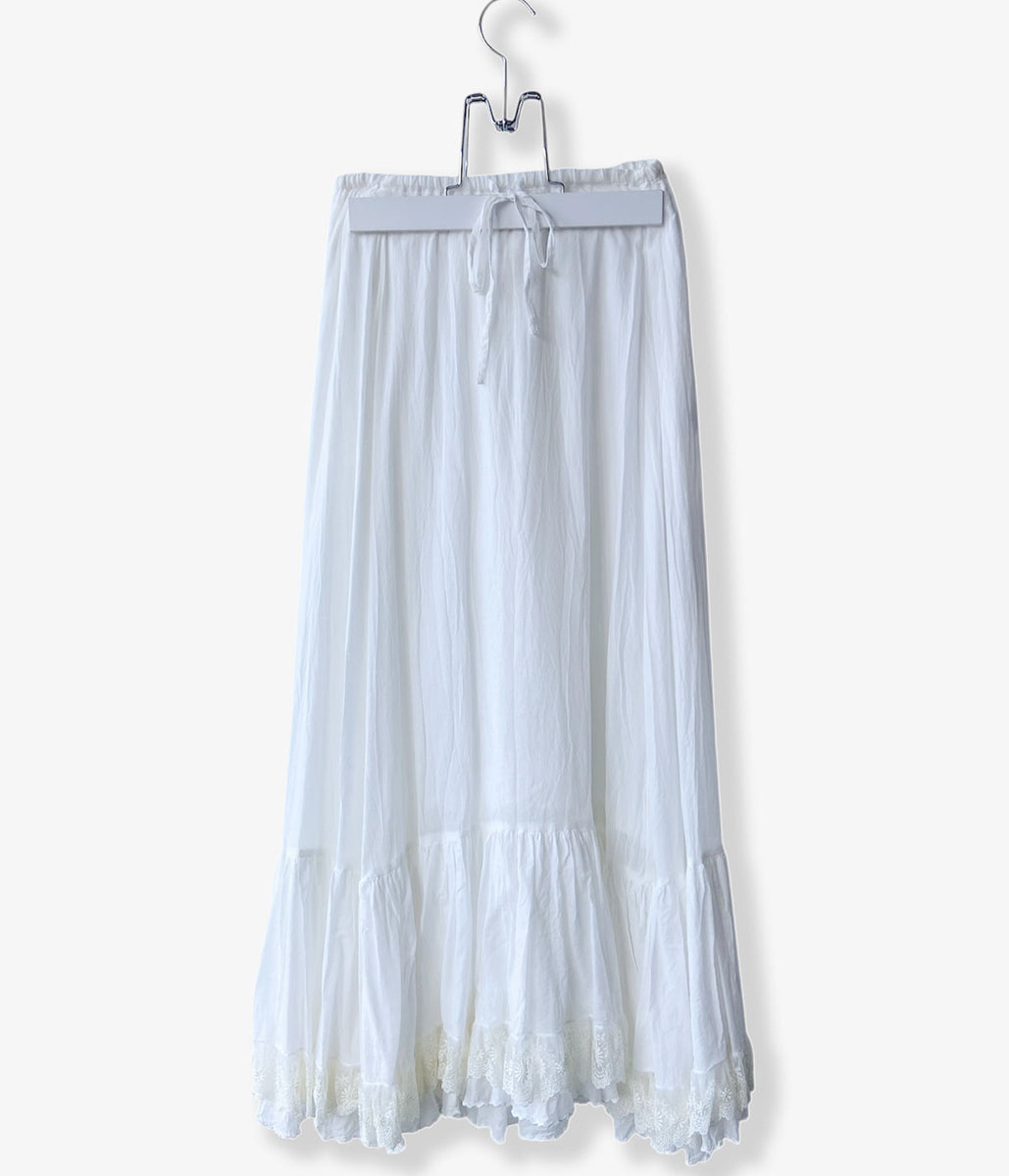 nowos/LACE SKIRT(WHITE)