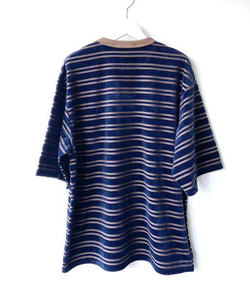 PHEENY/VELVET BORDER S/S(NAVY)