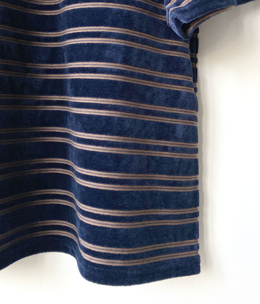 PHEENY/VELVET BORDER S/S(NAVY)