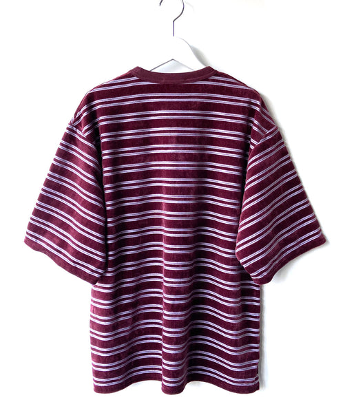 PHEENY/VELVET BORDER S/S(BURGUNDY)