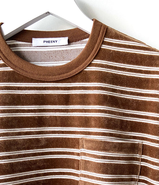 PHEENY/VELVET BORDER S/S(BROWN)