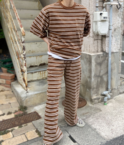 PHEENY/VELVET BORDER S/S(BROWN)
