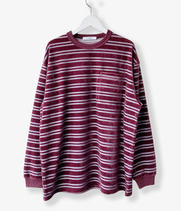 PHEENY/VELVET BORDER L/S(BURGUNDY)