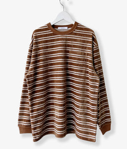 PHEENY/VELVET BORDER L/S(BROWN)