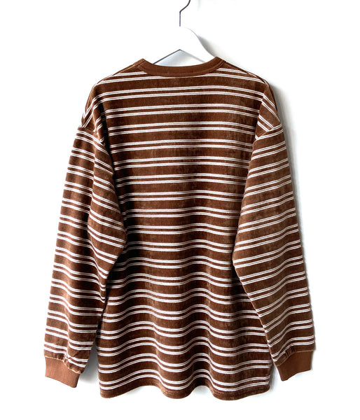 PHEENY/VELVET BORDER L/S(BROWN)