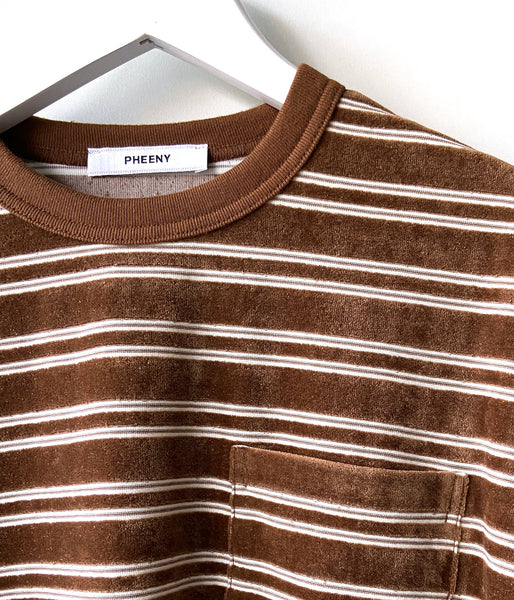 PHEENY/VELVET BORDER L/S(BROWN)