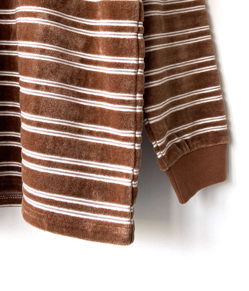 PHEENY/VELVET BORDER L/S(BROWN)