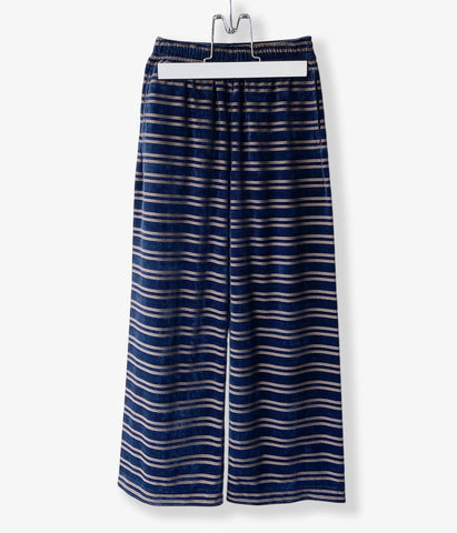 PHEENY/VELVET BORDER WIDE PANTS(NAVY)