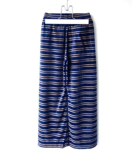PHEENY/VELVET BORDER WIDE PANTS(NAVY)