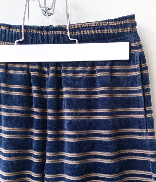 PHEENY/VELVET BORDER WIDE PANTS(NAVY)