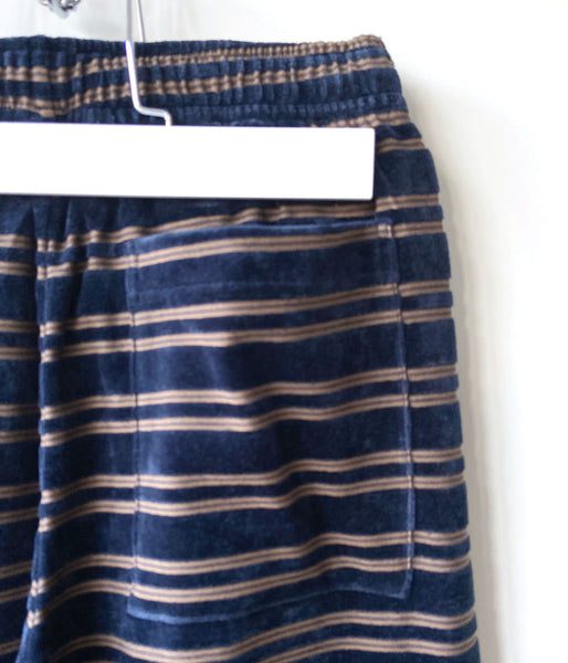 PHEENY/VELVET BORDER WIDE PANTS(NAVY)