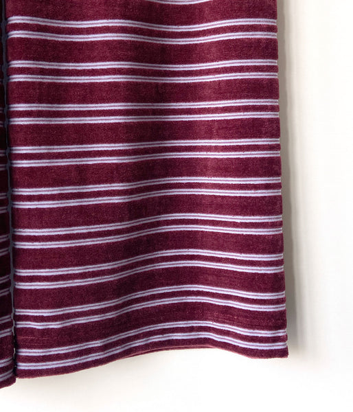PHEENY/VELVET BORDER WIDE PANTS(BURGUNDY)