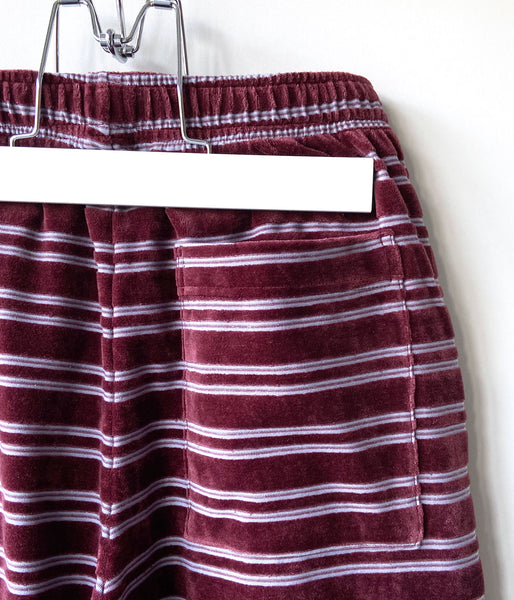 PHEENY/VELVET BORDER WIDE PANTS(BURGUNDY)