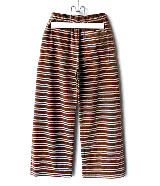 PHEENY/VELVET BORDER WIDE PANTS(BROWN)