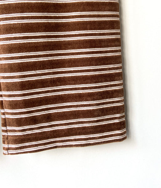 PHEENY/VELVET BORDER WIDE PANTS(BROWN)