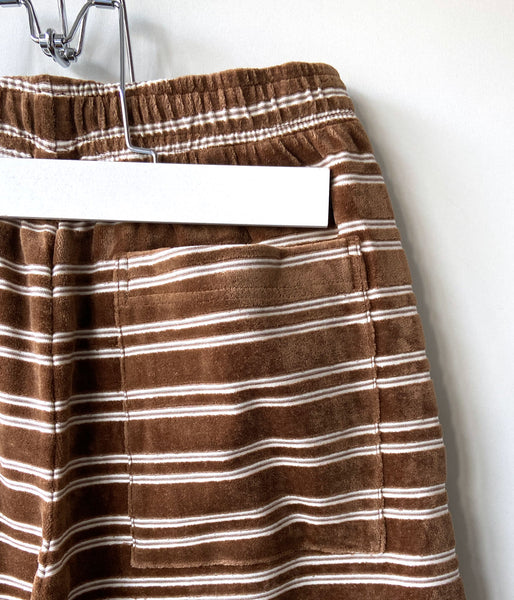 PHEENY/VELVET BORDER WIDE PANTS(BROWN)