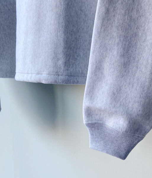 PHEENY/ATHLETIC FLEECE HALF ZIP P/O SHORT(GRAY)
