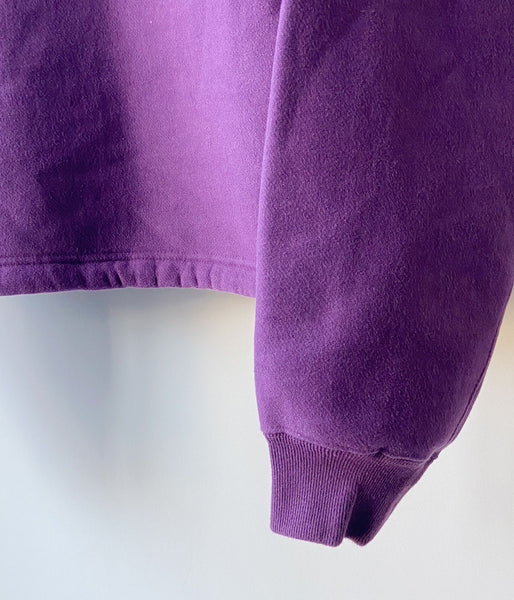 PHEENY/ATHLETIC FLEECE HALF ZIP P/O SHORT(PURPLE)