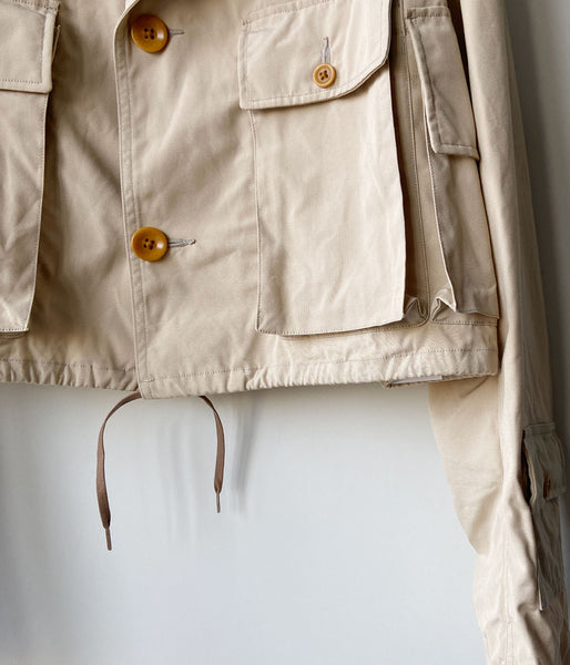 FUMIKA_UCHIDA/POPLIN SHORT JACKET(SAND/BEIGE)