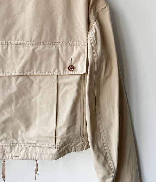 FUMIKA_UCHIDA/POPLIN SHORT JACKET(SAND/BORDEAUX)