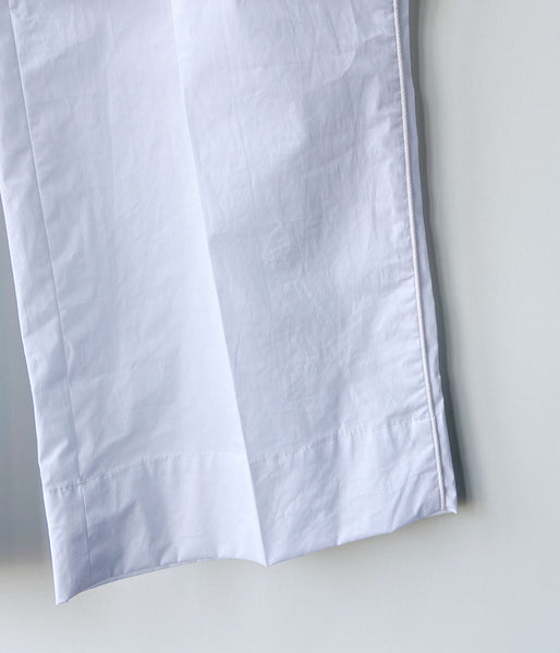 FUMIKA_UCHIDA/COATED COTTON SIDE TRIM SLACKS(WHITE)