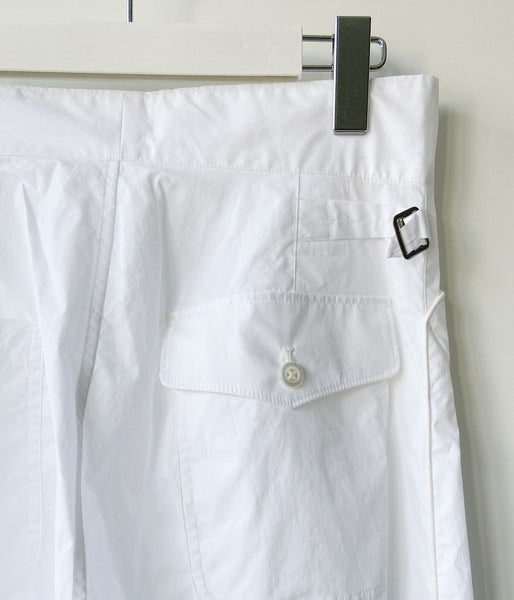 FUMIKA_UCHIDA/COATED COTTON SIDE TRIM SLACKS(WHITE)
