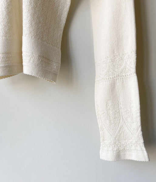 FUMIKA_UCHIDA/SILK LACE KNITTING TIGHTS TOP(OFF WHITE)
