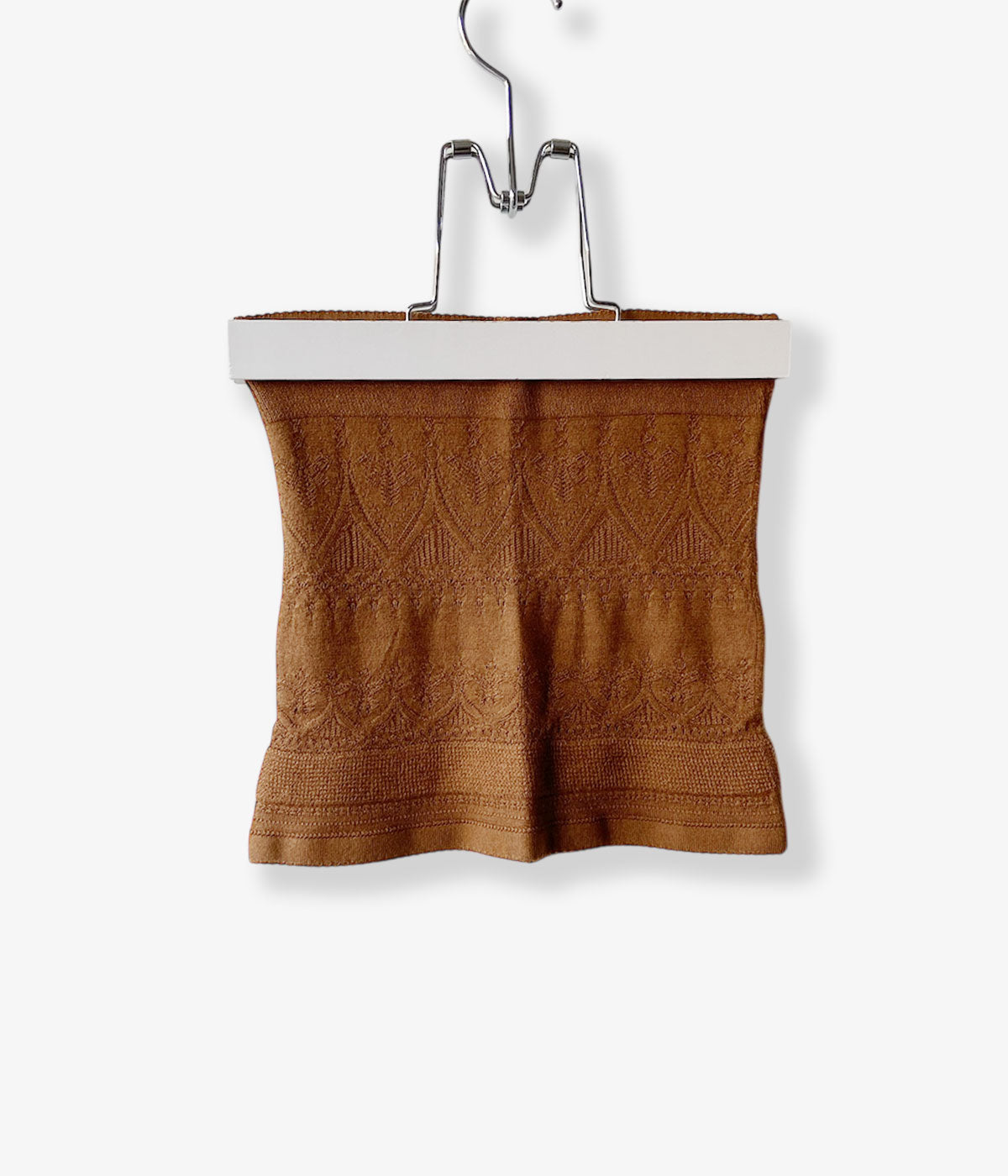 FUMIKA_UCHIDA/SILK LACE KNITTING BELLYBAND(LIGHT BROWN)