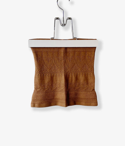 FUMIKA_UCHIDA/SILK LACE KNITTING BELLYBAND(LIGHT BROWN)