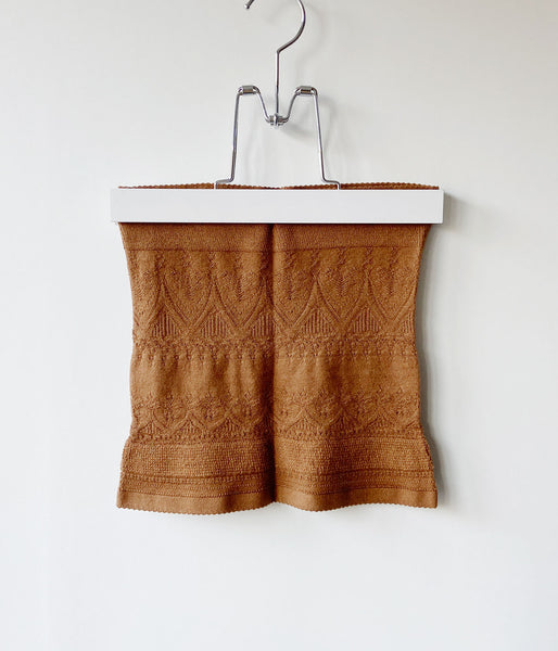 FUMIKA_UCHIDA/SILK LACE KNITTING BELLYBAND(LIGHT BROWN)