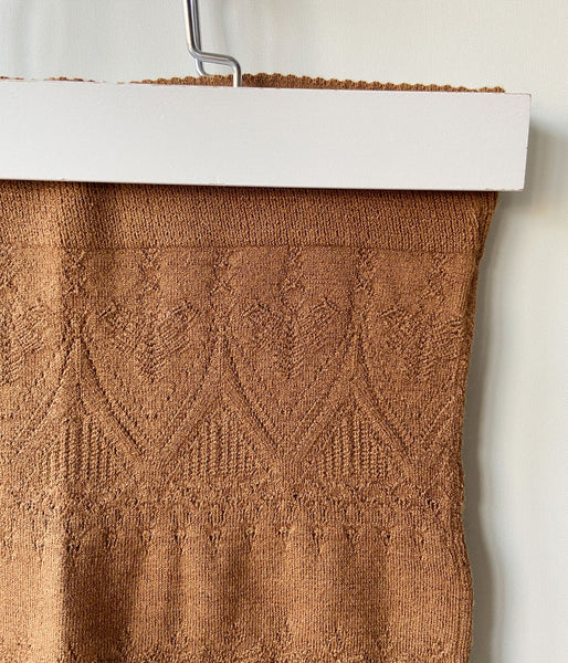 FUMIKA_UCHIDA/SILK LACE KNITTING BELLYBAND(LIGHT BROWN)