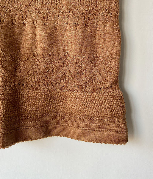 FUMIKA_UCHIDA/SILK LACE KNITTING BELLYBAND(LIGHT BROWN)