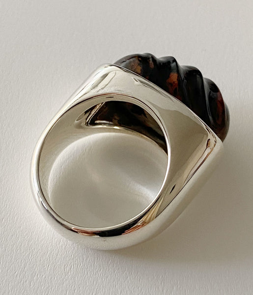 R.ALAGAN/QUIETUDE RING(M.OBSIDIAN)