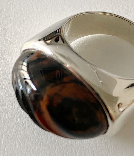R.ALAGAN/QUIETUDE RING(M.OBSIDIAN)