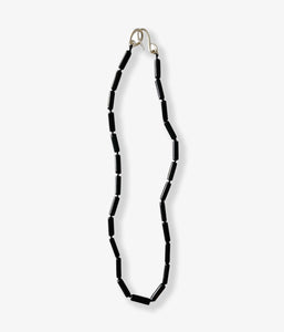R.ALAGAN/SMALL TUBE ONYX NECKLACE