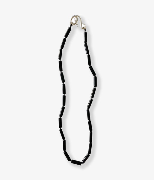 R.ALAGAN/SMALL TUBE ONYX NECKLACE