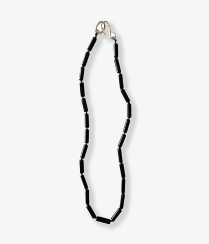 R.ALAGAN/SMALL TUBE ONYX NECKLACE