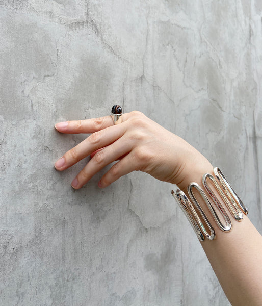 R.ALAGAN/QUIETUDE RING(M.OBSIDIAN)