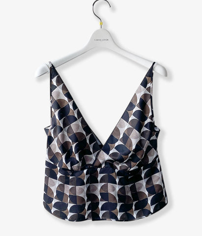 FUMIKA_UCHIDA/GEOMETRIC PATTERN PRINTED CAMISOLE(GEOMETRIC PATTERN)