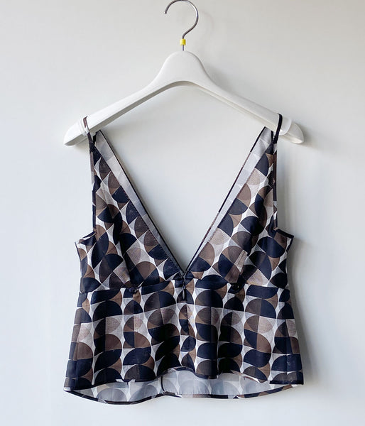 FUMIKA_UCHIDA/GEOMETRIC PATTERN PRINTED CAMISOLE(GEOMETRIC PATTERN)