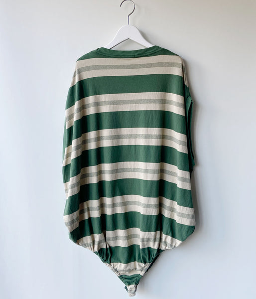 FUMIKA_UCHIDA/COTTON JERSEY BALLON BODYSUIT(BEIGE/GREEN)