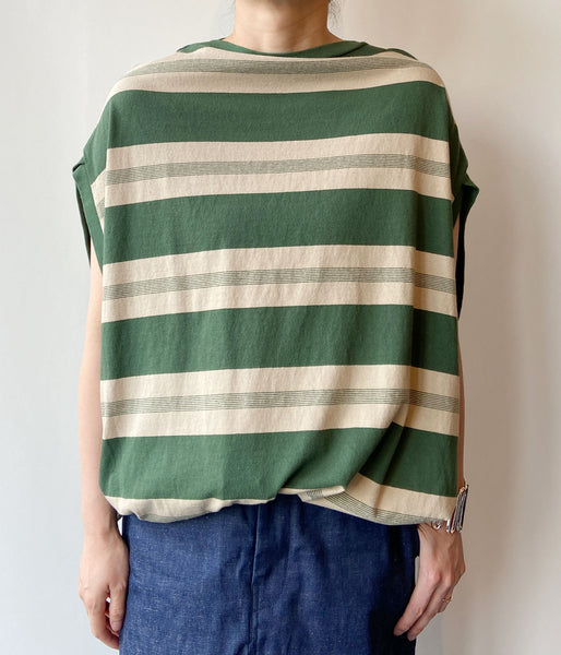 FUMIKA_UCHIDA/COTTON JERSEY BALLON BODYSUIT(BEIGE/GREEN)