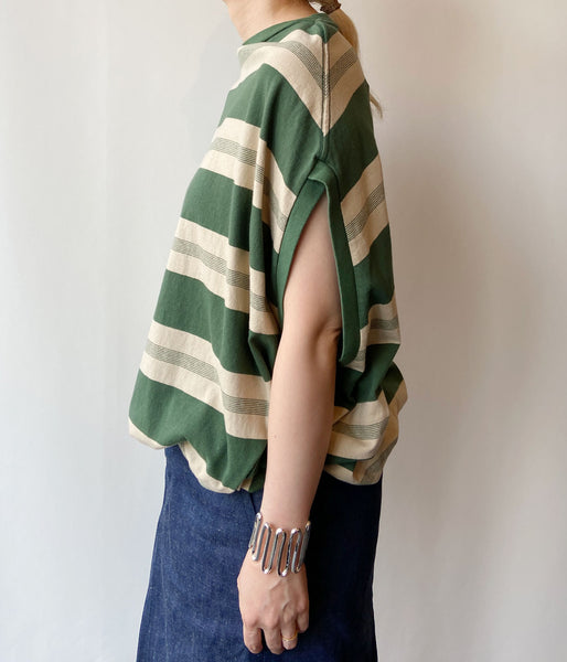 FUMIKA_UCHIDA/COTTON JERSEY BALLON BODYSUIT(BEIGE/GREEN)